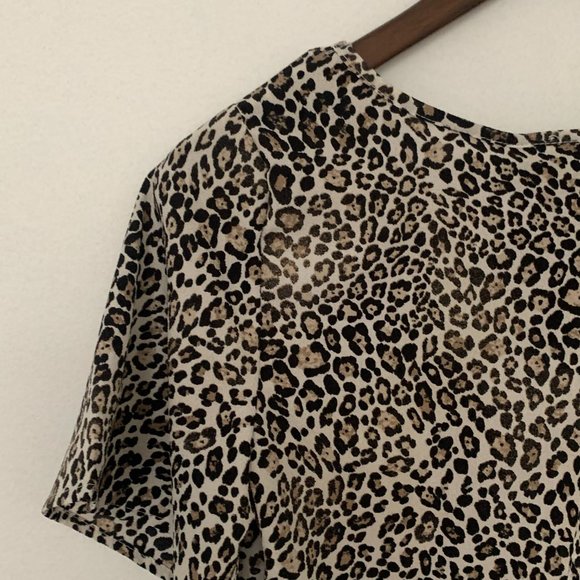 Como Black Crop Top Animal Print Top - Picture 5 of 13